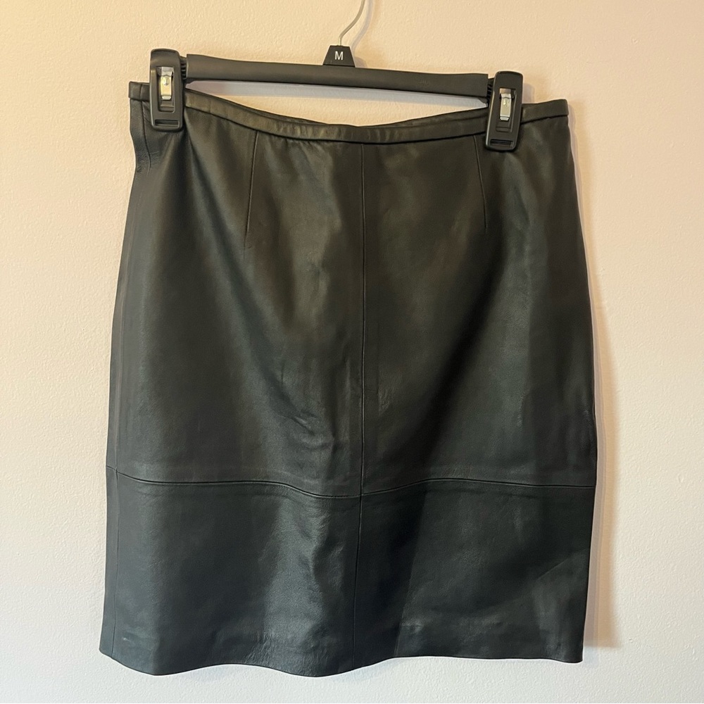 Black Leather Mini Skirt